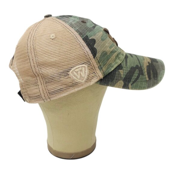 Mississippi State Bulldogs Strapback Cap Hat Logo Patch Distressed Camo Mesh TOW - Picture 10 of 14